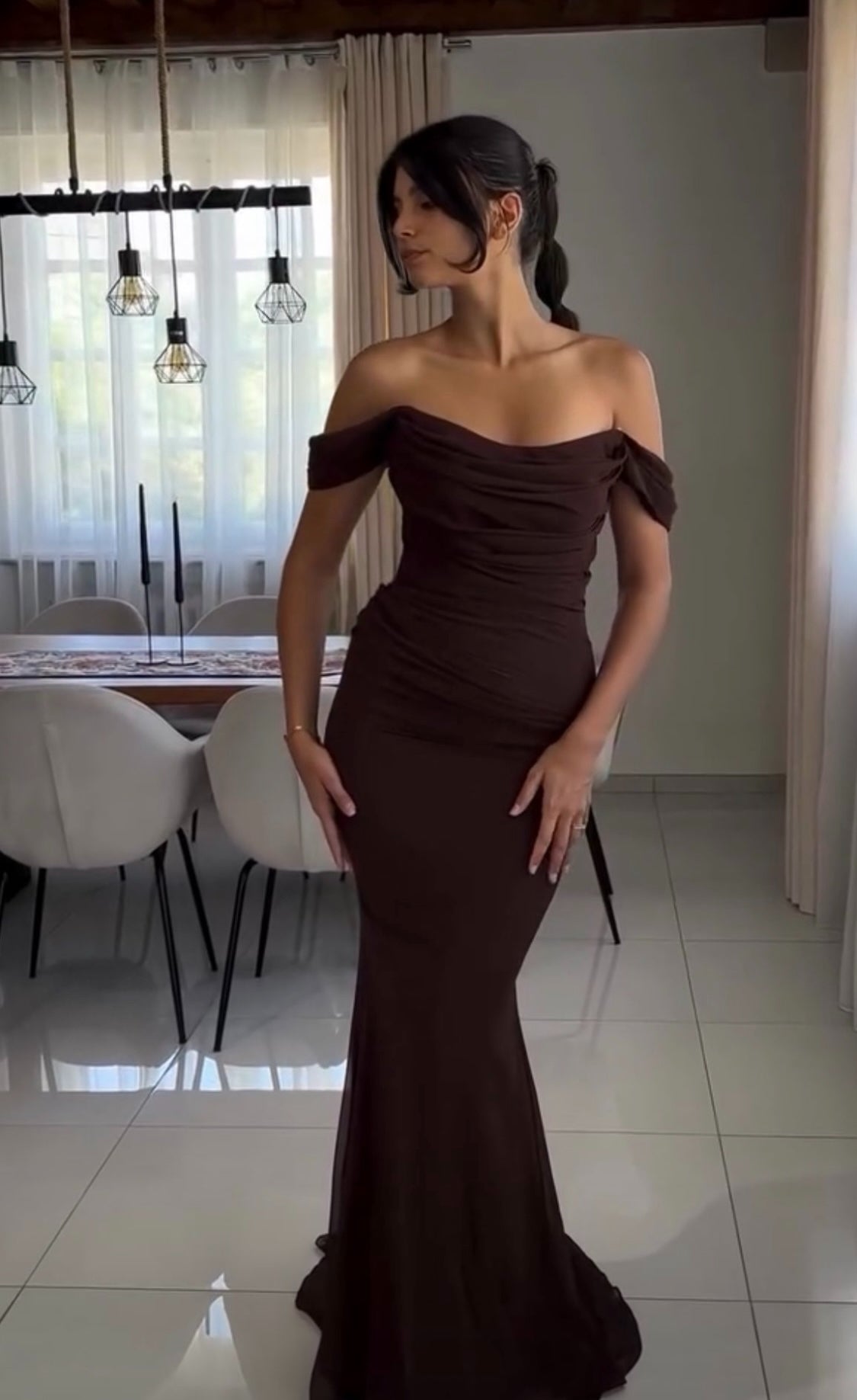 ROBE MARRONNNNNN LEYLA